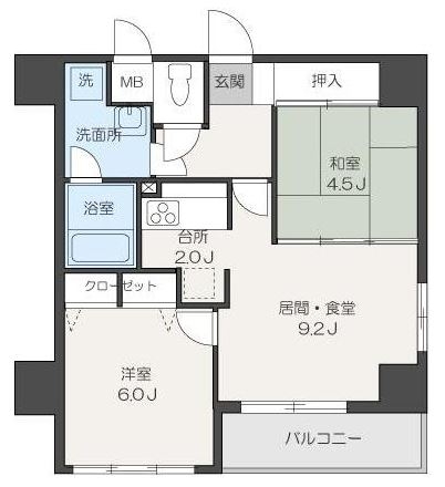 メルクリオけやき通り604号室-間取り