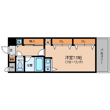 ハイファイ奈良屋605号室-間取り