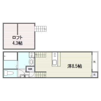 エール博多東105号室-間取り