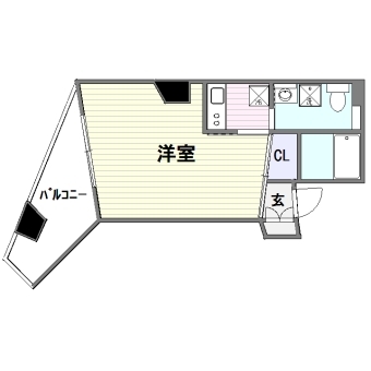 ＢｌｕｅＳｅａマンション403号室-間取り