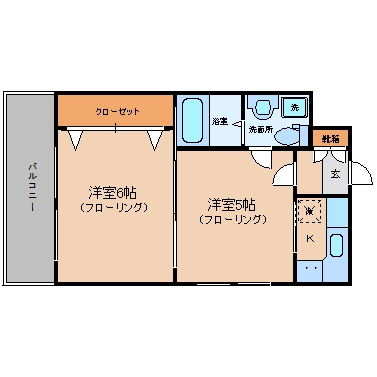 エステートモア薬院通り302号室-間取り