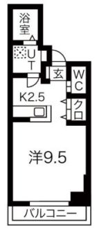 ラクレイス西新レジデンシャルタワー - 所在階***階の間取り図 6547