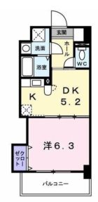 グレイス竹下 - 所在階 の間取り図