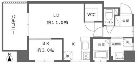 プリンシピオ赤坂703号室-間取り