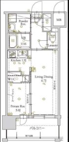 アルファシオベイス博多 - 所在階***階の間取り図 8603