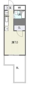 ロマネスク平尾第2 - 所在階 の間取り図