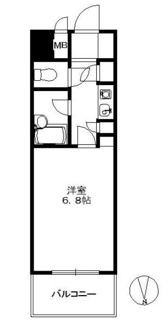 オリエントハイツ天神南406号室-間取り