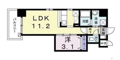 ルピナス天神804号室-間取り