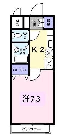 シャンテ吉塚406号室-間取り