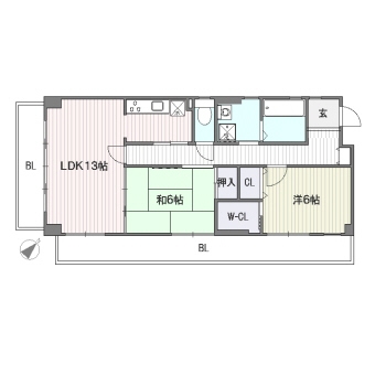 B-FLAT202号室-間取り