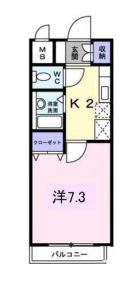 シャンテ吉塚 - 所在階 の間取り図