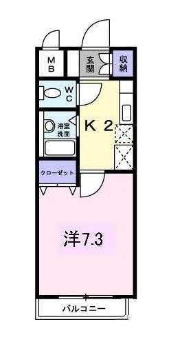 シャンテ吉塚408号室-間取り