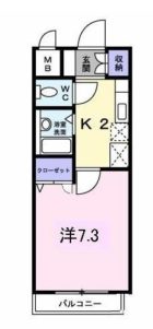 シャンテ吉塚 - 所在階5階の間取り図 5823