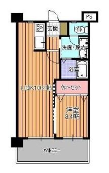 ウィステアリア博多東206号室-間取り