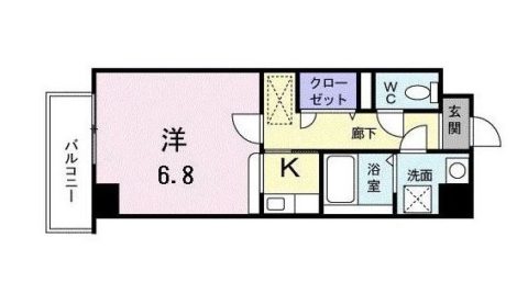 プレジデント姪浜駅前404号室-間取り