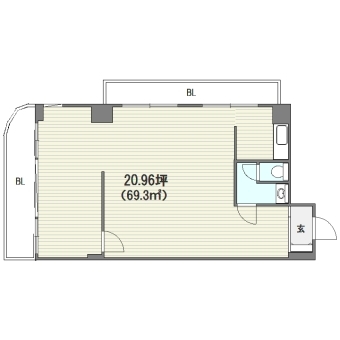 皐月マンション博多205号室-間取り