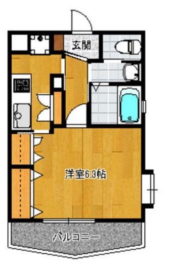 コスモス御笠川1003号室-間取り