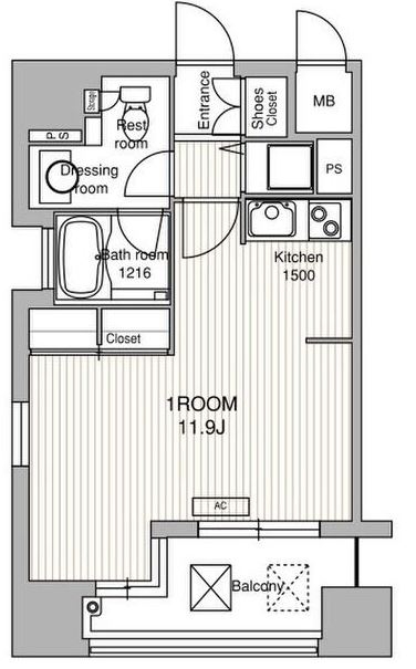 ラクレイス県庁口508号室-間取り