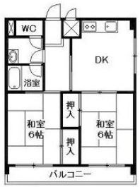 アルファーハイツ博多駅南303号室-間取り