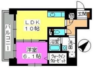 コンフォール博多駅南302号室-間取り