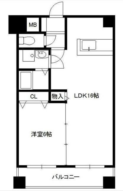 リバティ天神南306号室-間取り