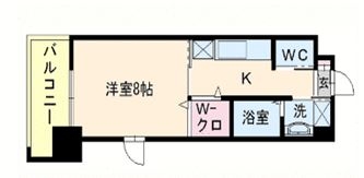 グランフォーレ桜坂ステーションプラザ809号室-間取り