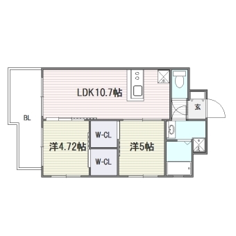 ラファセエクセレンシア呉服町401号室-間取り