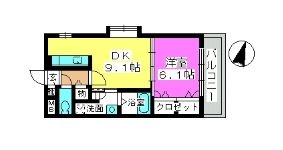 ブラン・ネージュ203号室-間取り