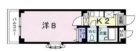 レスポアール城南 - 所在階1階の間取り図 5973