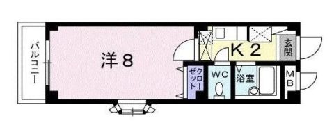 レスポアール城南101号室-間取り