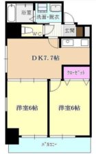 アクエルド城南 - 所在階 の間取り図