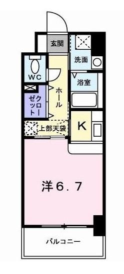 グレイス竹下703号室-間取り