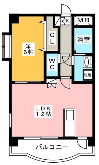 リシェス博多205号室-間取り