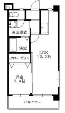 ウィステアリア博多東301号室-間取り