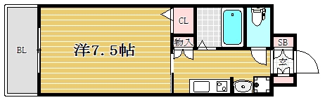 エクセラ六本松305号室-間取り