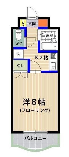 シャトレ21箱崎202号室-間取り