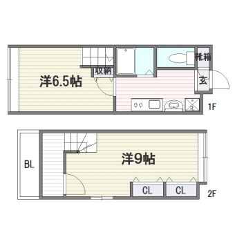 アートロード呉服町402号室-間取り