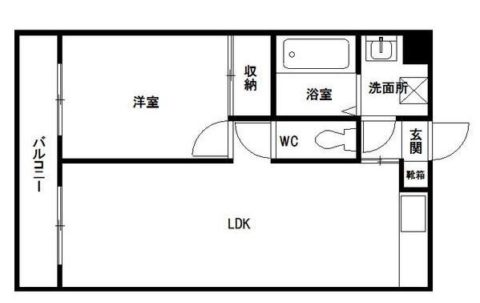 ビバーン平尾603号室-間取り