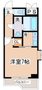 スクエア大橋 - 所在階 の間取り図