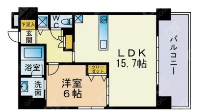 ナビールコート警固202号室-間取り