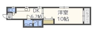 エムビル薬院502号室-間取り