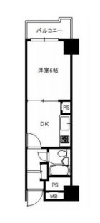 シャンボール大名D棟 - 所在階***階の間取り図 6067