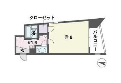 ソレアード赤坂701号室-間取り