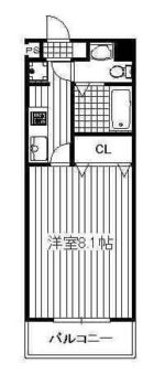 コンドミニアム薬院駅 - 所在階***階の間取り図 6395