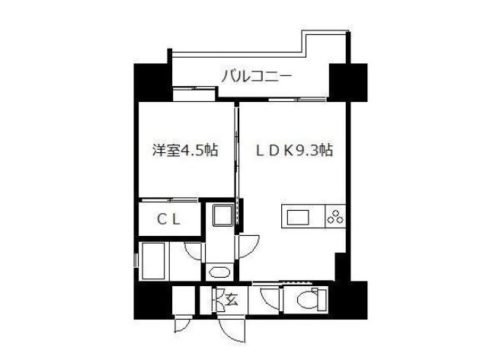 ライフ・モア春吉601号室-間取り