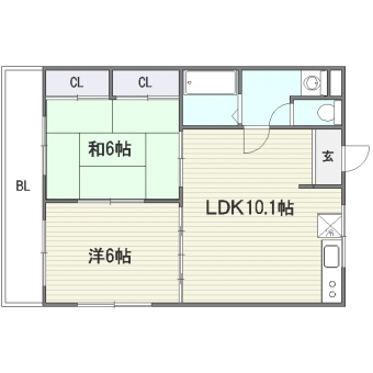 COZYいわと A102号室-間取り