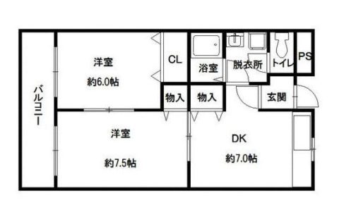 ヴィアーレ警固402号室-間取り