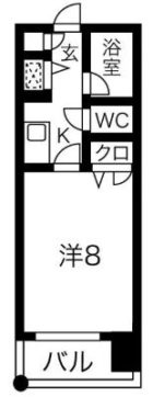 ロマネスク西新第5 - 所在階***階の間取り図 6116