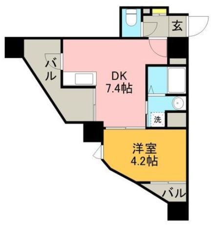 HF平尾レジデンス1013号室-間取り