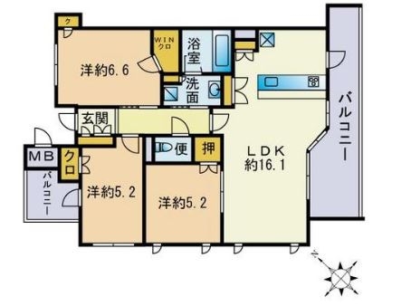 プレミスト薬院一丁目502号室-間取り